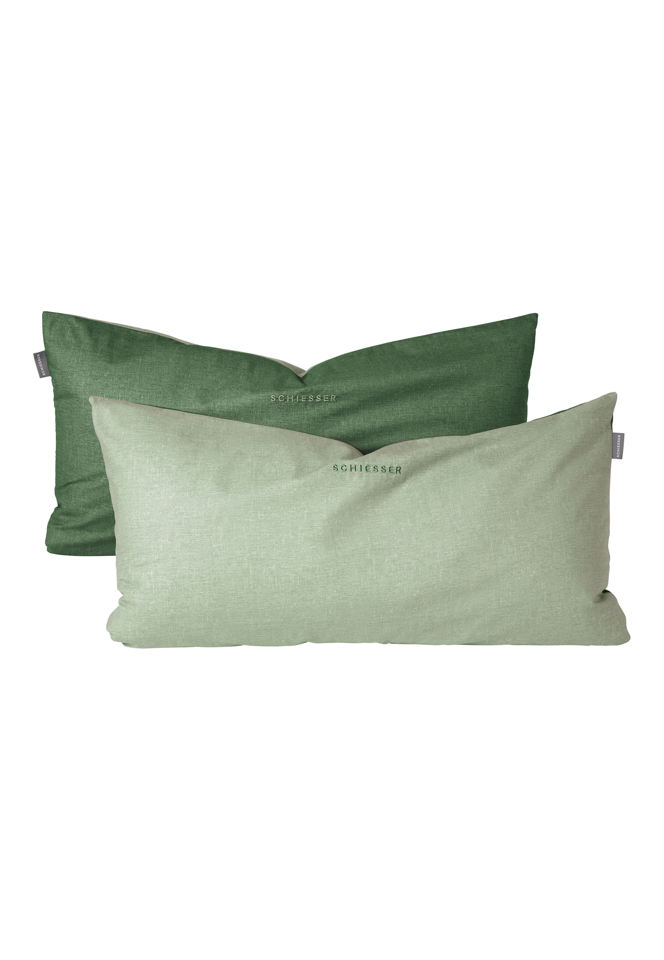 SCHIESSER Kussens 'Doubleface Feinbiber' in Groen: voorkant