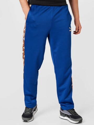 Regular Pantalon de sport 'Psychedelic' PUMA en bleu : devant