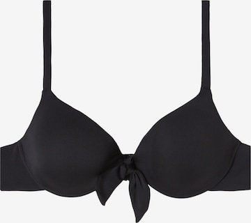 CALZEDONIA Push-up Bikini Top in Black: front