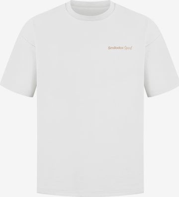 Smilodox T-Shirt Oversize Backprint Tamio in Beige: Vorderseite