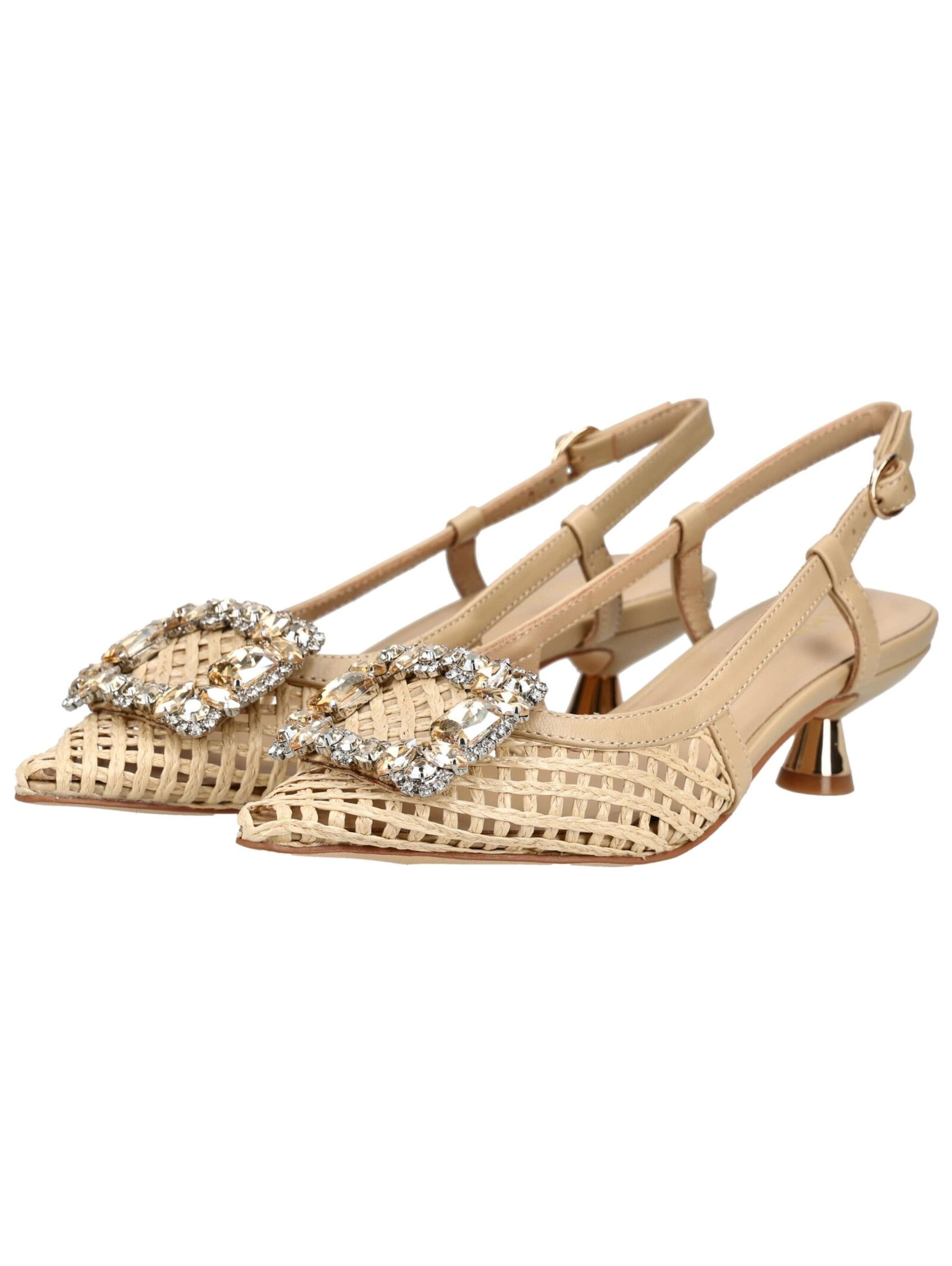 Alma En Pena Slingback Pumps in Beige