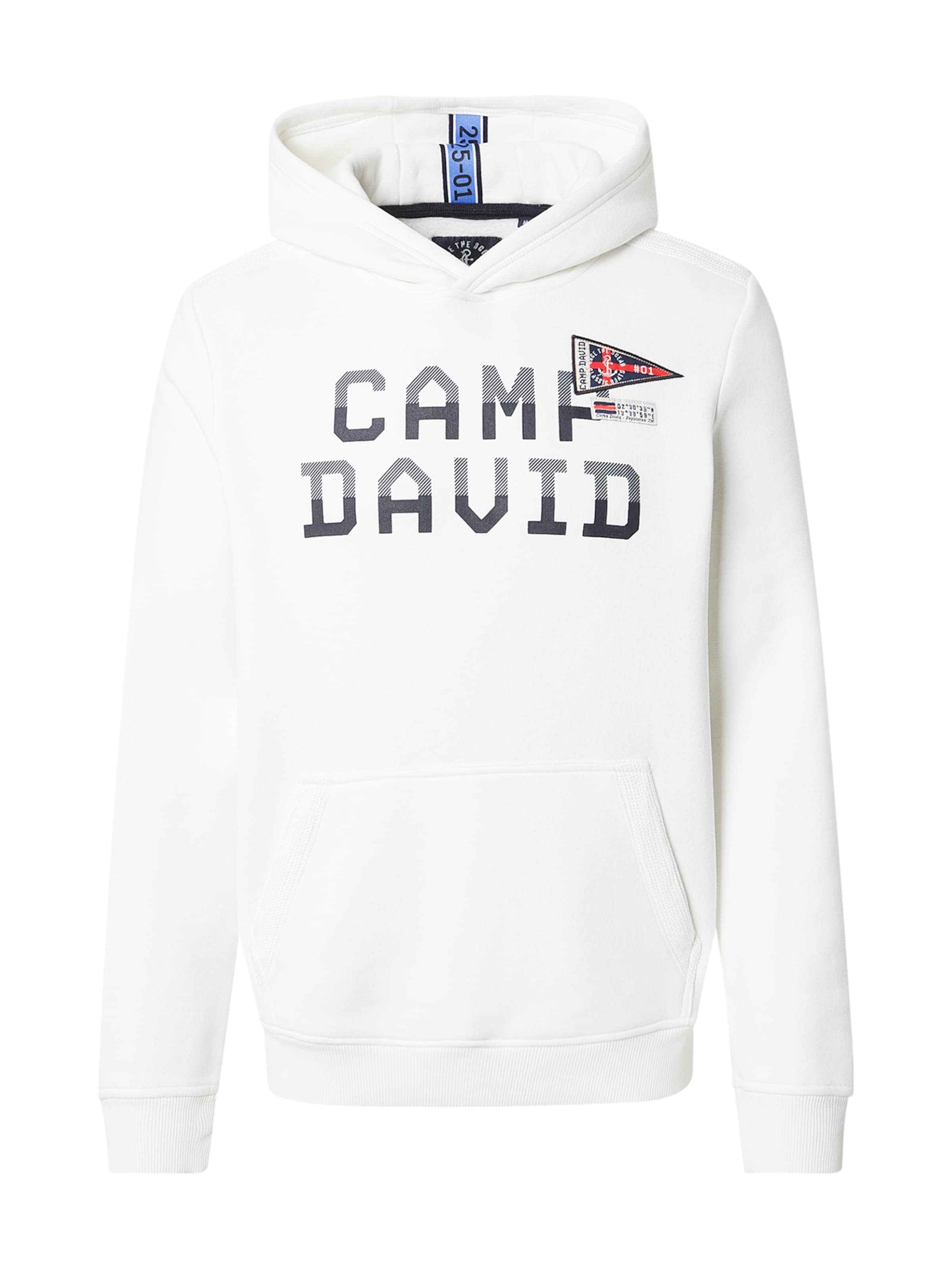 Felpa di CAMP DAVID in bianco: frontale