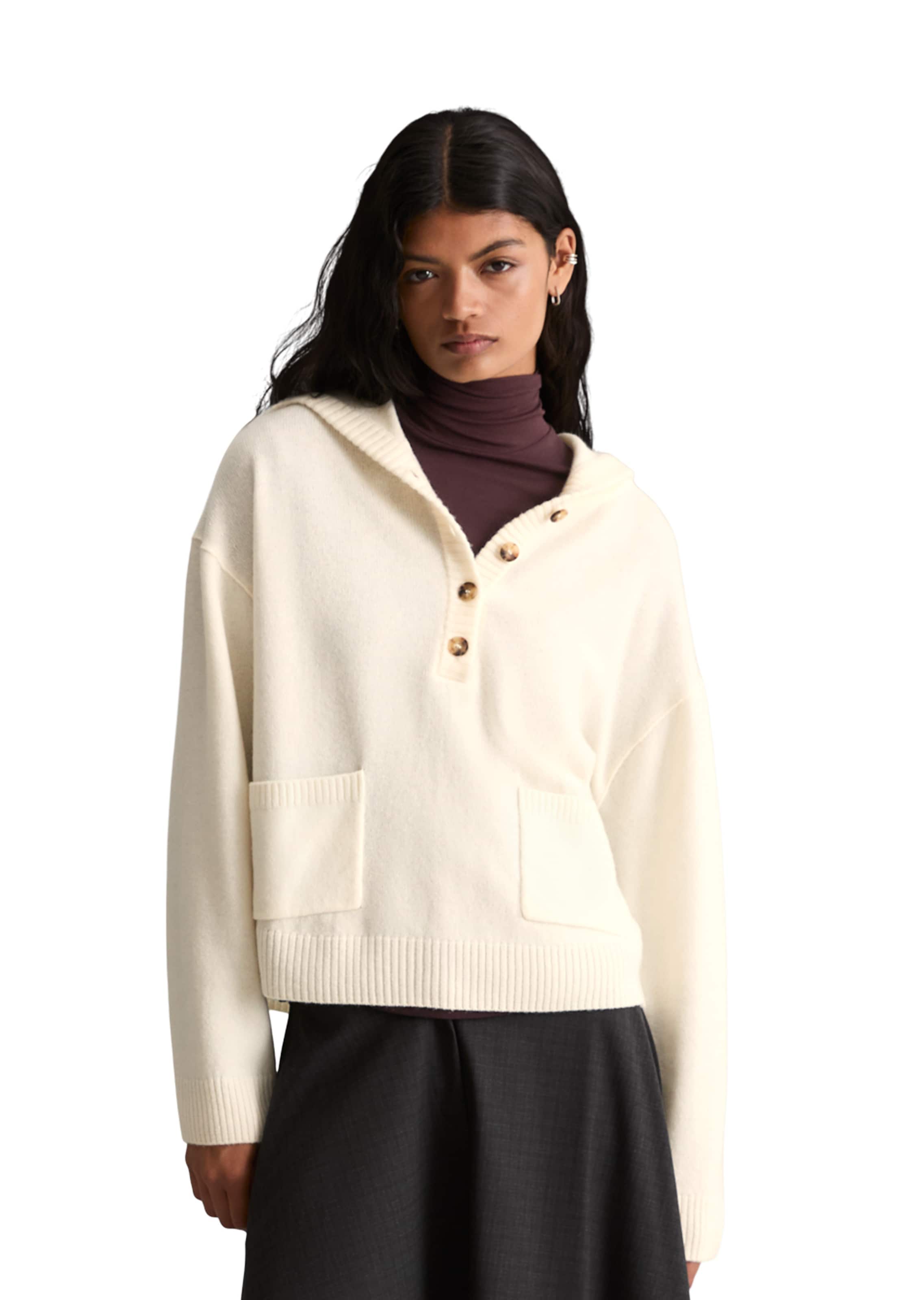 Marc O'Polo DENIM Pullover in Weiß: Vorderseite