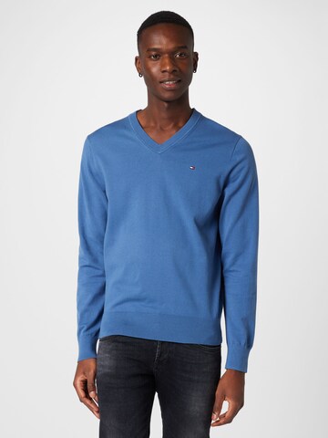 Pull-over TOMMY HILFIGER en bleu : devant