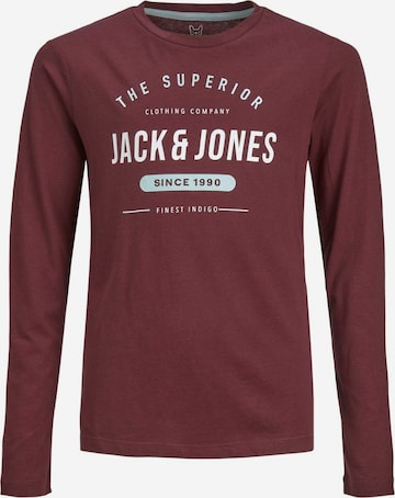 sarkans Jack & Jones Junior T-Krekls 'Herro': no priekšpuses