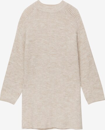 Pull&Bear Gebreide jurk in Beige: voorkant