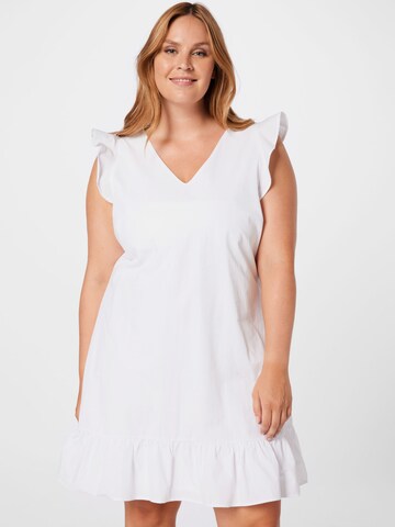 NU-IN Plus Καλοκαιρινό φόρεμα σε λευκό: μπροστά