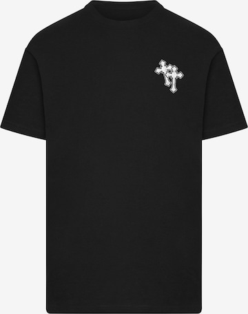 Mister Tee - Camisa 'Believe In Strength' em preto: frente