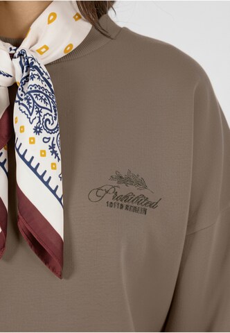 Sweat-shirt Prohibited en beige