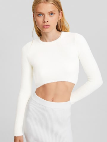 Bershka Pullover in Weiß