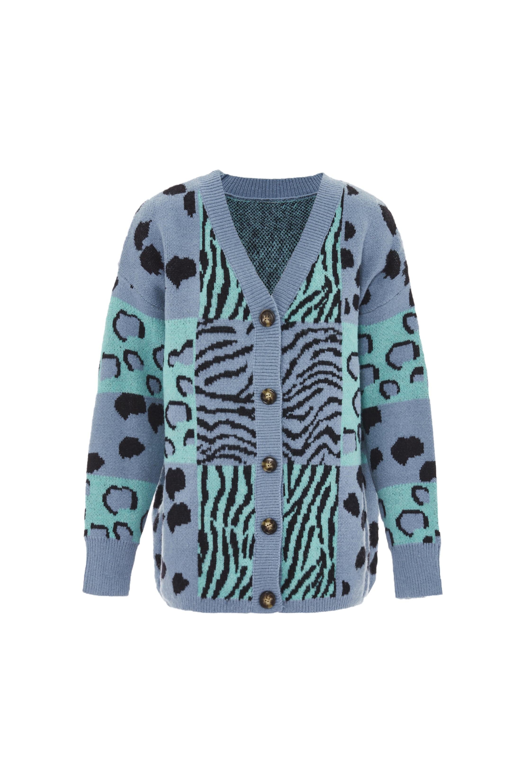 ebeeza - Casaco de malha em azul: frente