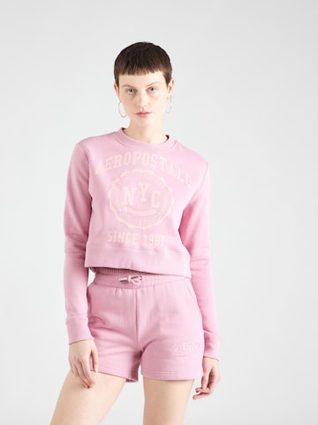 AÉROPOSTALESweater majica - roza boja: prednji dio