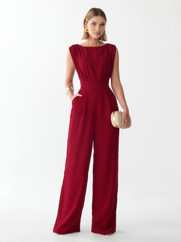 BWLDR Jumpsuit 'STELLA' in Rot: Vorderseite