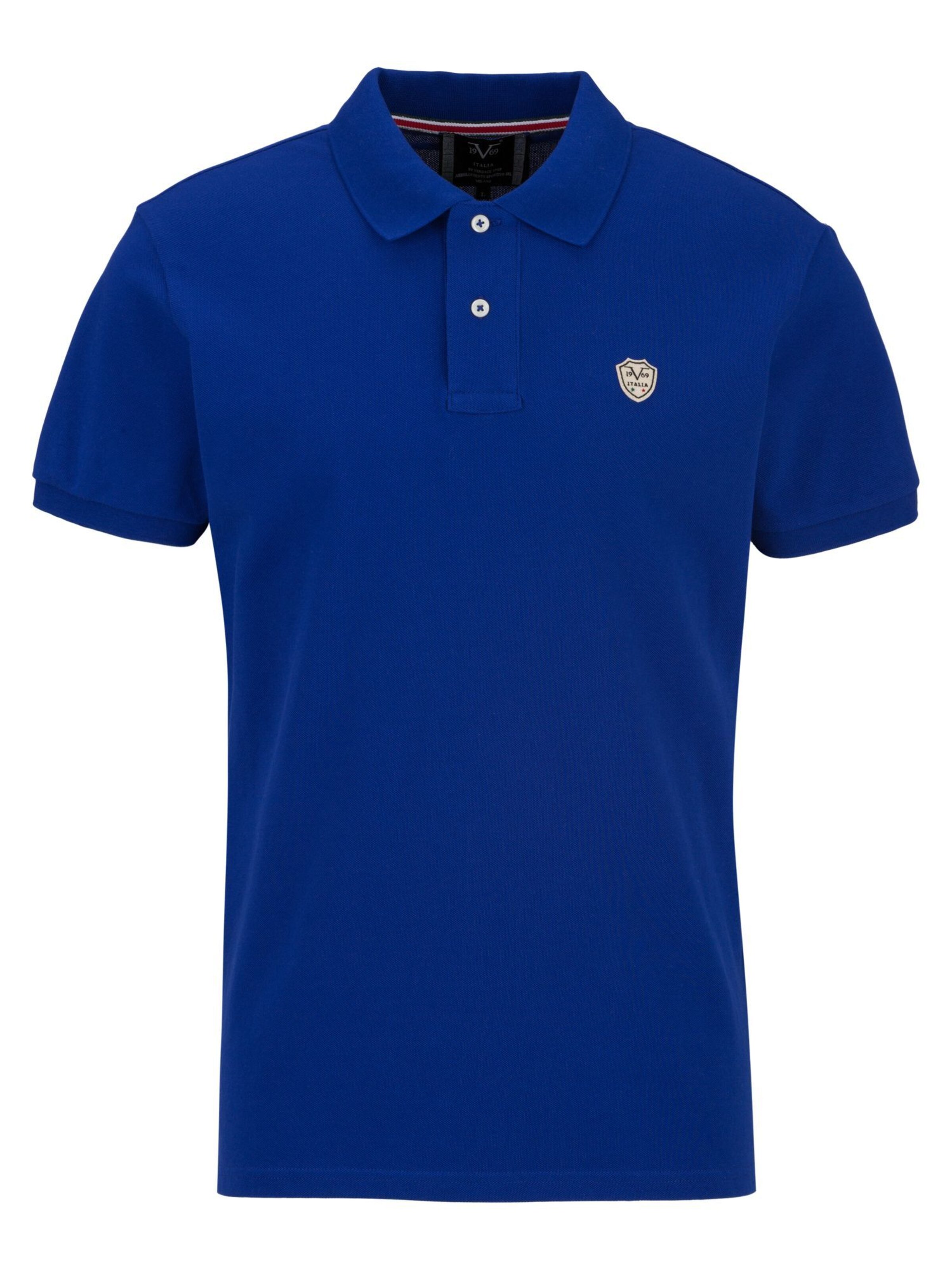 Maglietta 'Emilio' di 19V69 ITALIA in blu: frontale