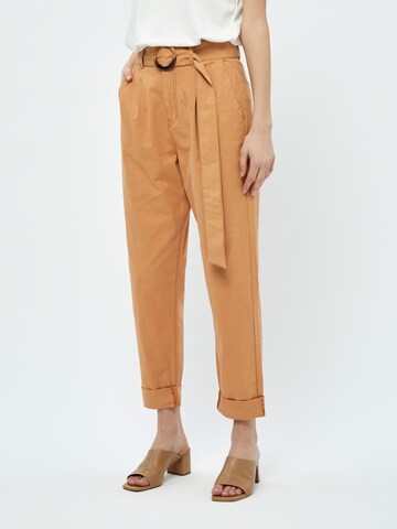 PEPPERCORN Pleat-Front Pants 'Dalina' in Brown: front