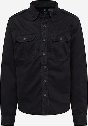Brandit Regular fit Риза в черно: отпред