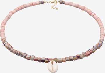 ELLI Necklace 'Muschel' in Pink: front