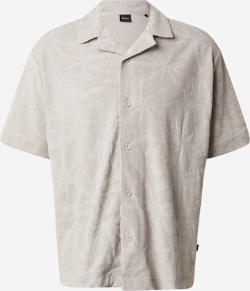 BOSS Классический крой Рубашка 'We Flower' в Серый: спереди