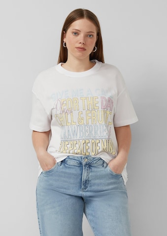 T-shirt QS en blanc : devant