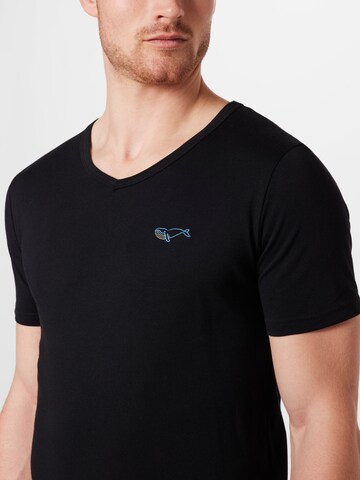 GREENBOMB Shirt 'Animal Whale Swimming' in Zwart