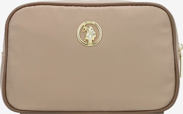 U.S. POLO ASSN. Toiletry Bag in Beige: front