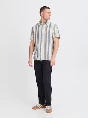 BLEND Regular Fit Kurzarmhemd ' BHBOBBY Shirt stripe ' in Weiß