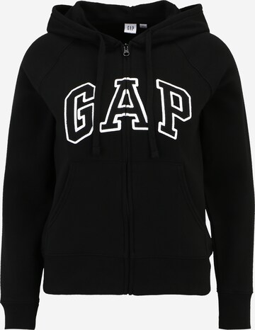 Gap Petite Sweatjacke in Schwarz: predná strana