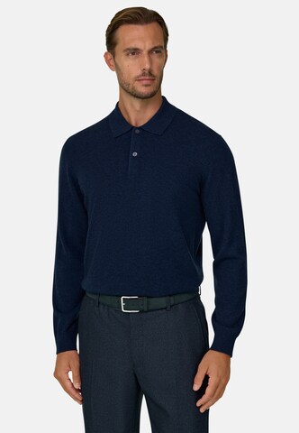 Boggi Milano Gebreid vest in Blauw: voorkant