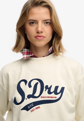 Superdry & Co Sweatshirt 'Varsity' in Beige