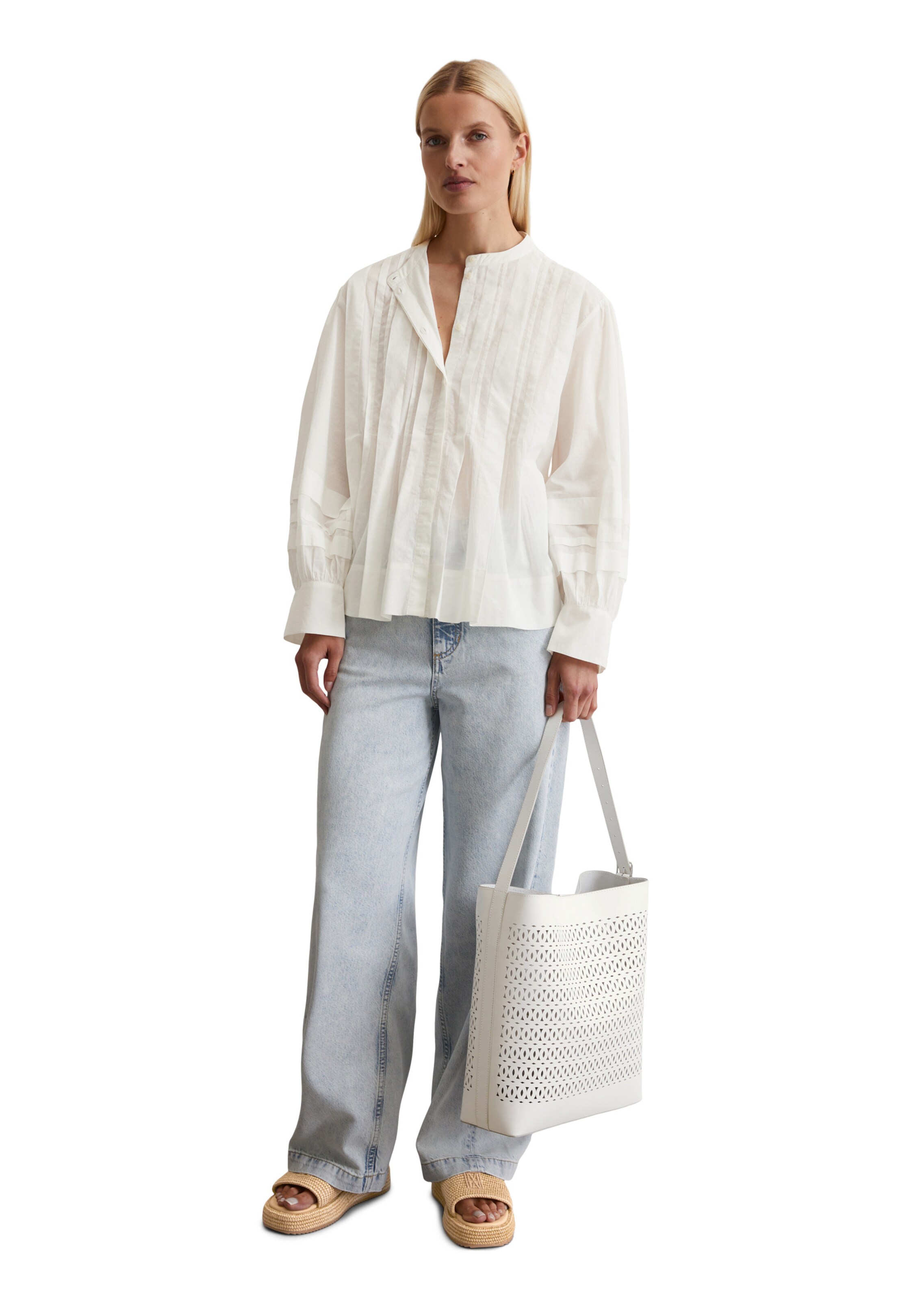 Sacs à main Marc O'Polo en blanc : devant