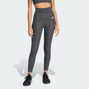 ADIDAS PERFORMANCE Skinny Sportovní kalhoty 'Optime Essentials' – šedá: přední strana