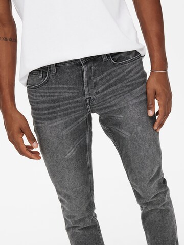 Coupe slim Jean 'Loom' Only & Sons en gris