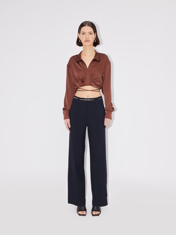 LeGer by Lena Gercke Loose fit Trousers with creases 'Leia' in Black