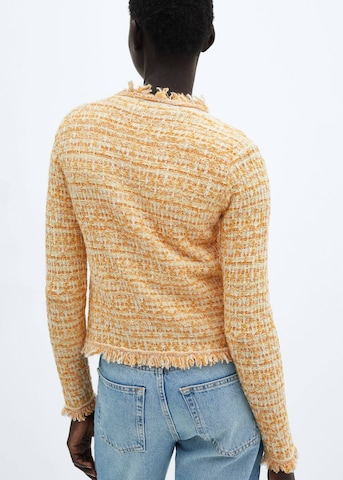Geacă tricotată 'PAPALLON' de la MANGO pe galben