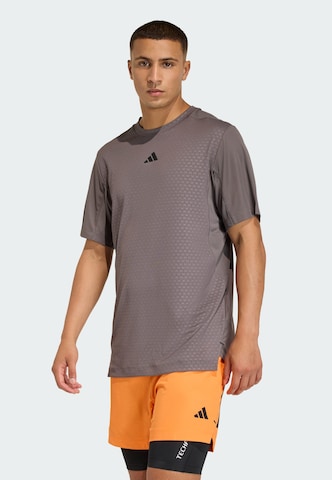 Tricou funcțional 'D4T POWER' de la ADIDAS PERFORMANCE pe gri: față