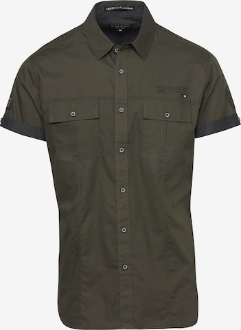 KOROSHI - Ajuste estrecho Camisa en verde: frente