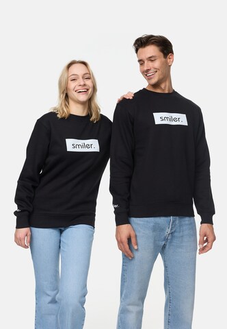 smiler. Sweatshirt in Zwart: voorkant