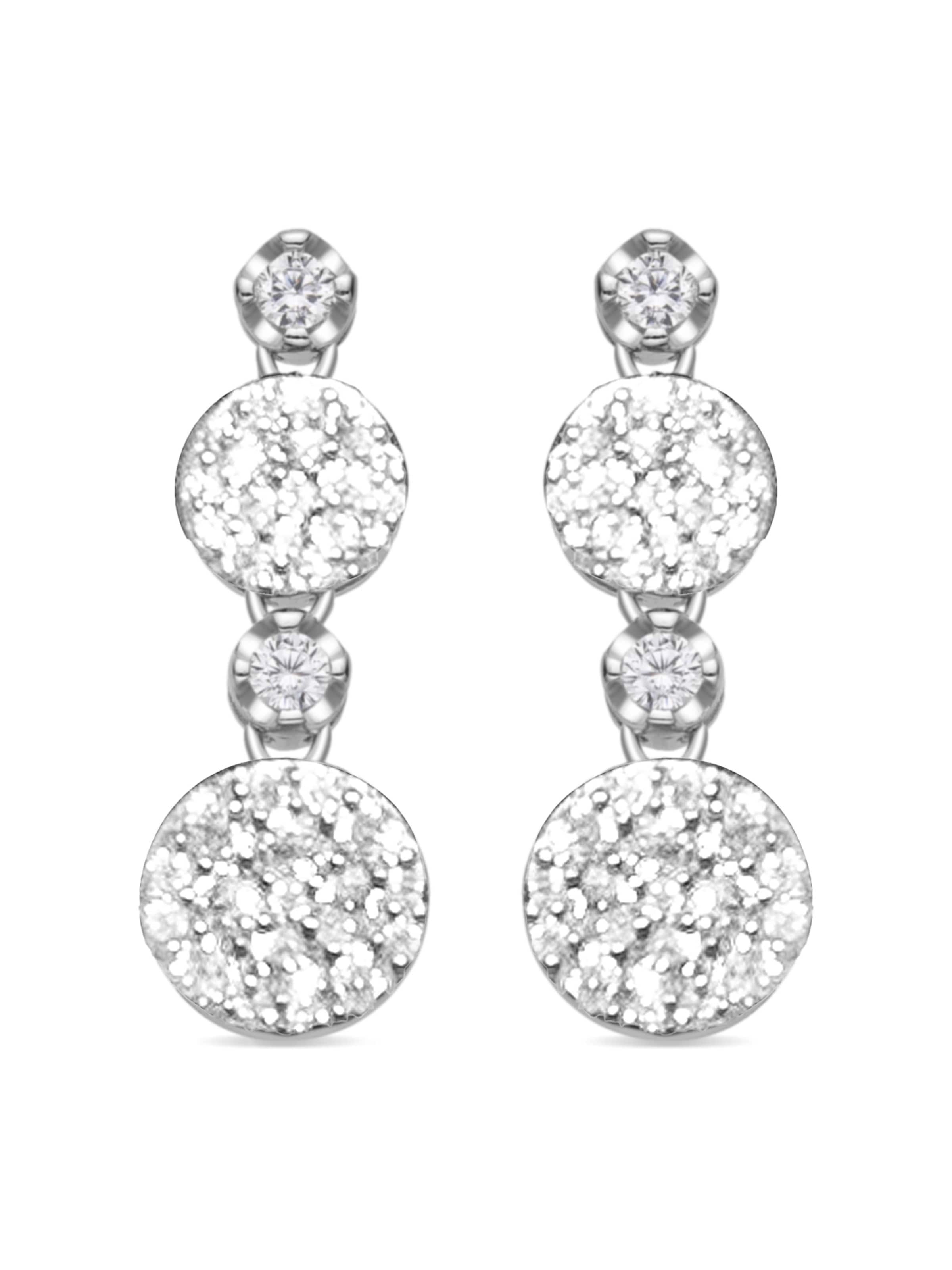 Luxenter - Pendientes 'SIALA' en blanco: frente