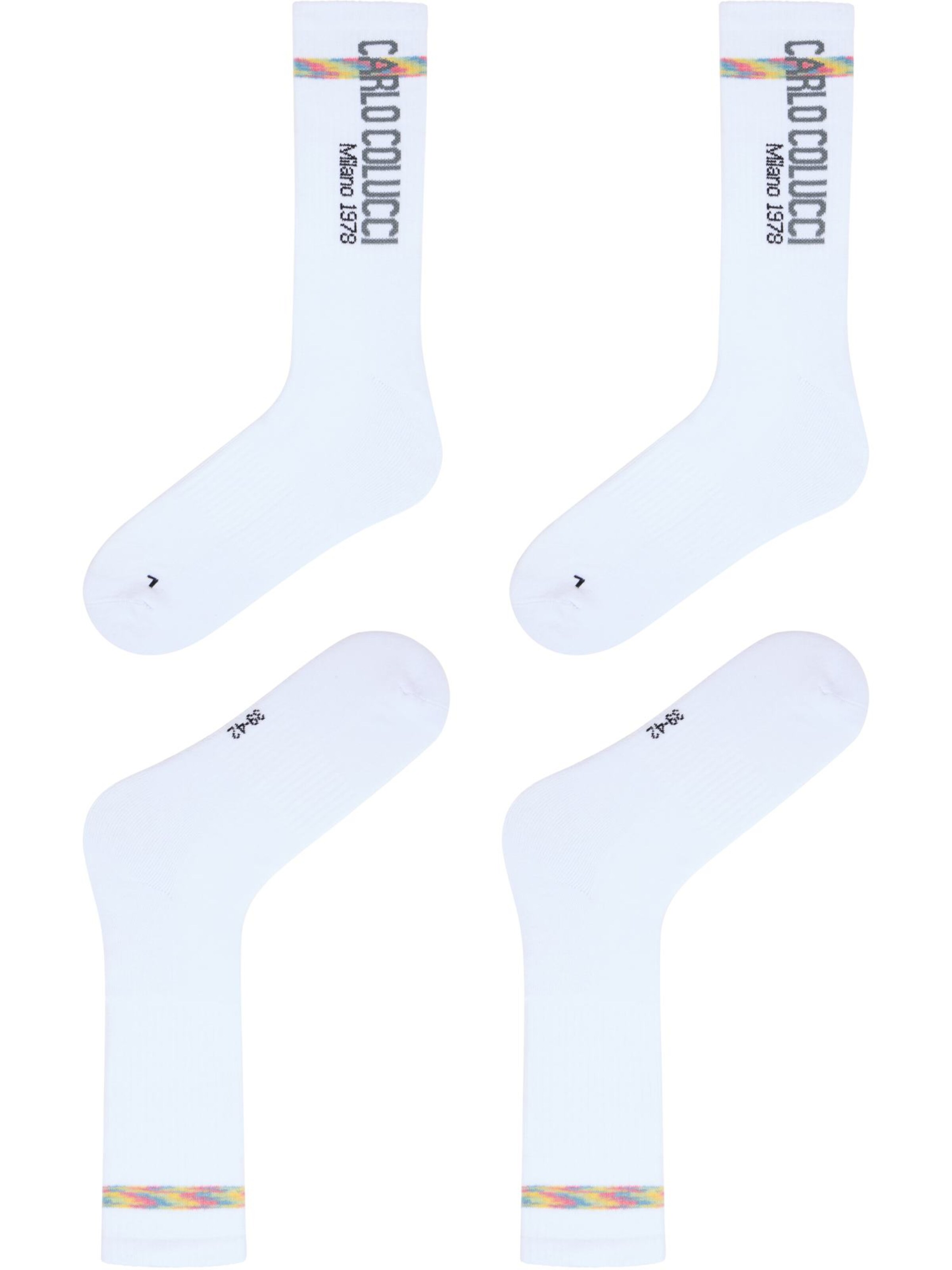 Carlo Colucci Sports socks 'Dian' in White