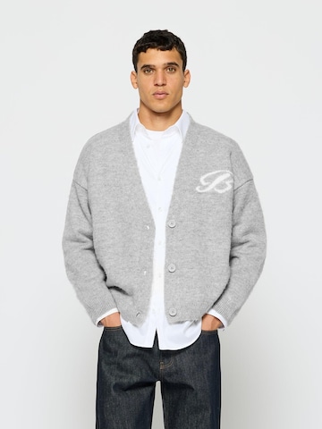 Burocs Knit Cardigan in Grey: front