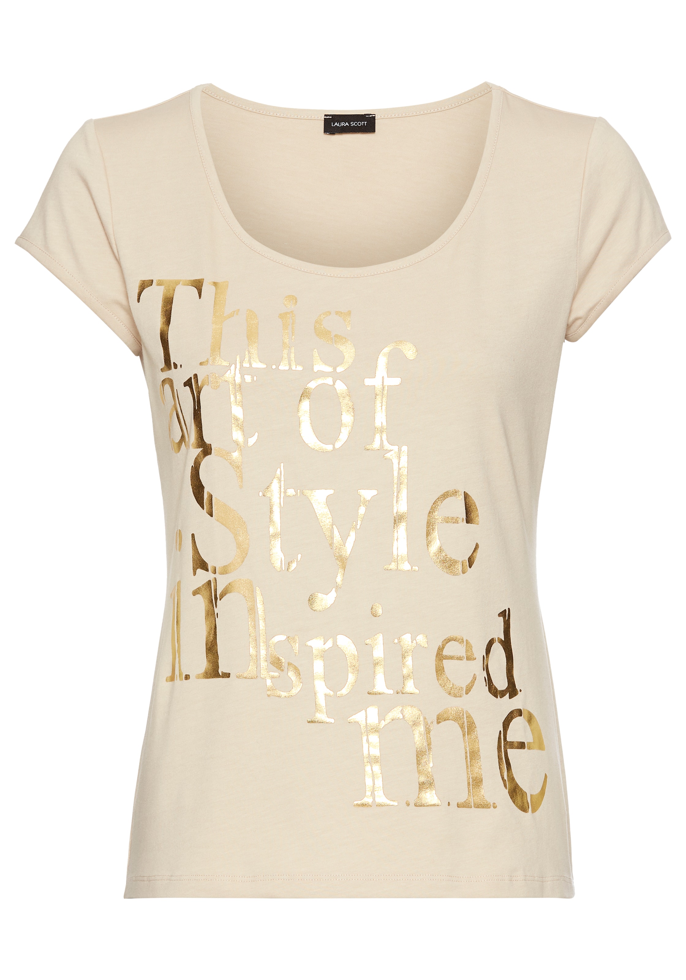 LAURA SCOTT Shirt in Beige: front