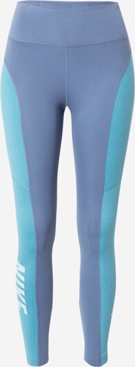NIKE Pantalon de sport en bleu cyan / bleu-gris / blanc, Vue avec produit