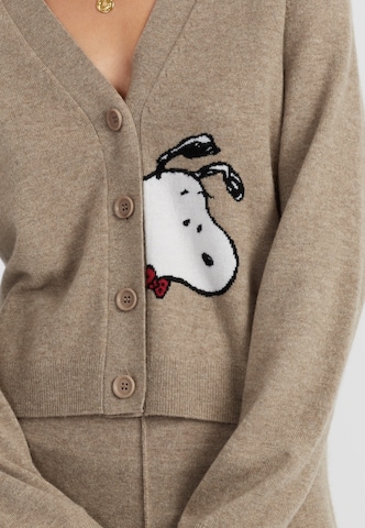 Chinti & Parker Cardigan 'Snoopy Peekabow' i beige