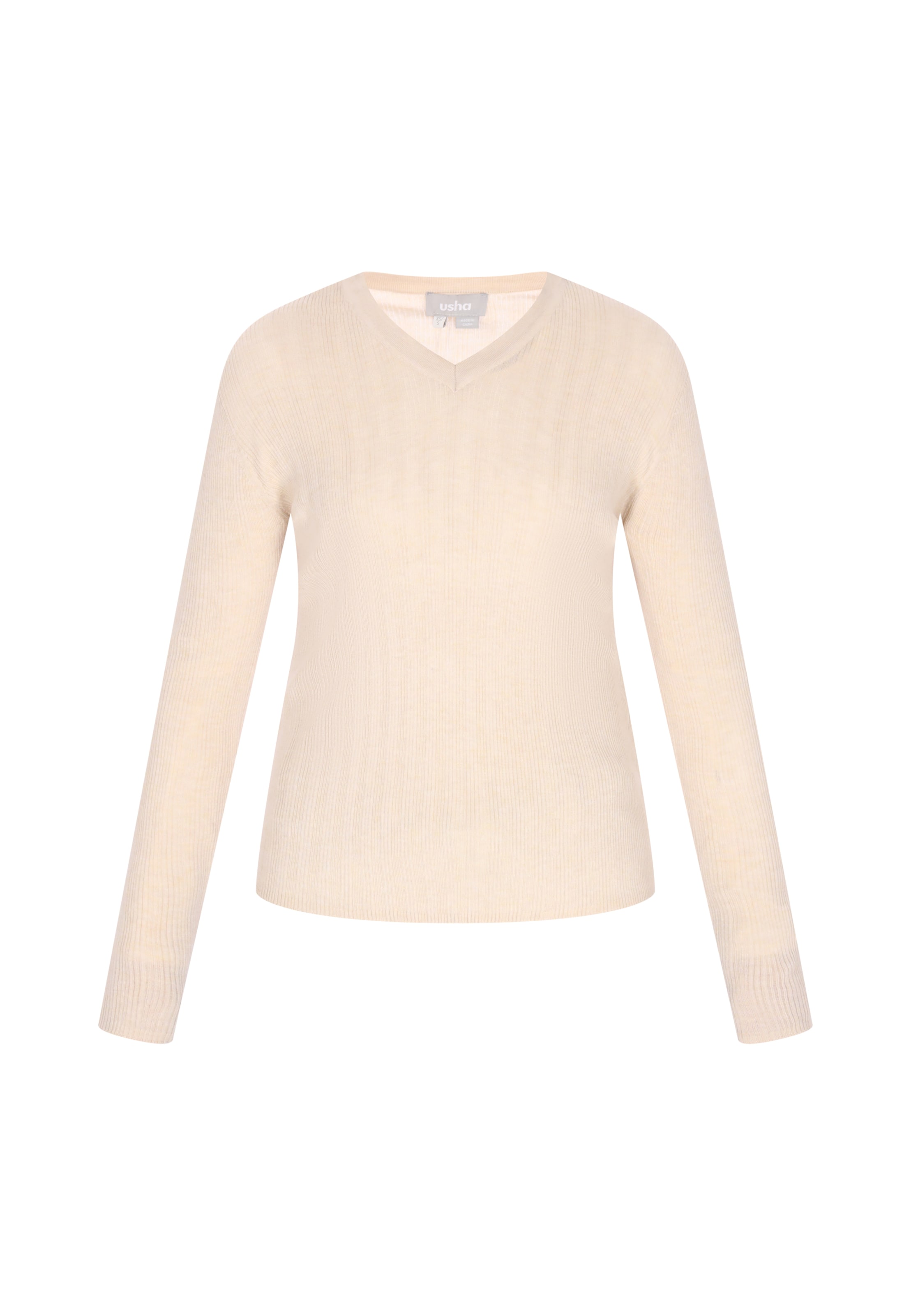 Pull-over 'Casual' Usha en beige : devant