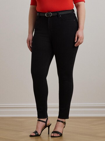 Lauren Ralph Lauren Plus Скинни Джинсы в Черный: спереди