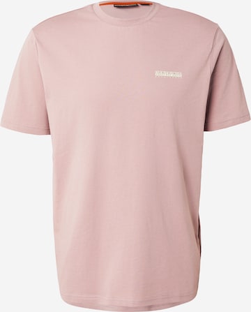 Tricou 'S-YOSE' de la NAPAPIJRI pe roz: față