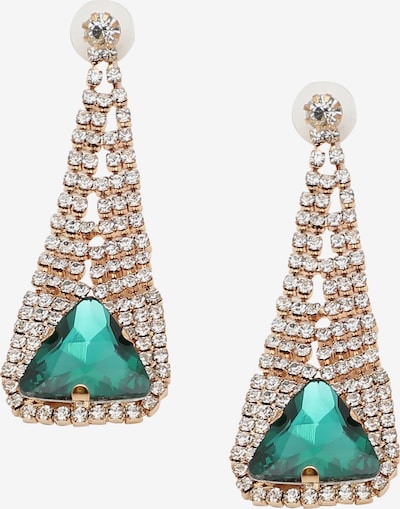 Auskarai iš SOHI, spalva – Auksas / smaragdinė spalva / skaidri spalva, Prekių apžvalga