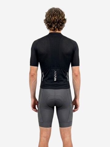 WULIBIKE - Ropa para correr 'Wulibike Radsport-Set 'Gran Fondo' Schwarz/Grau' en negro