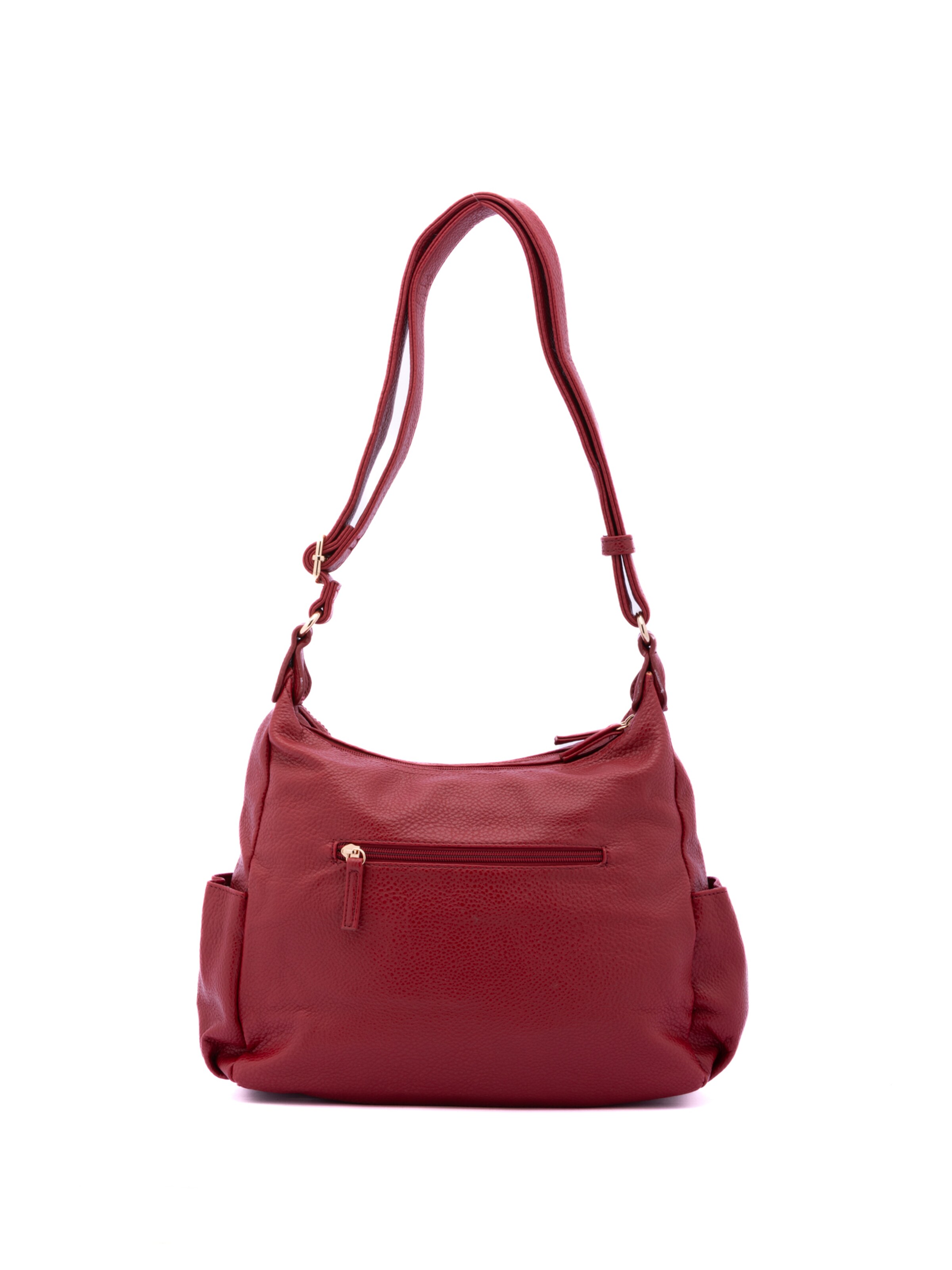 Borsa a spalla 'Borsa a Spalla Donna Ecopelle - Zip e Tasche Multiple' di B. Cavalli in rosso