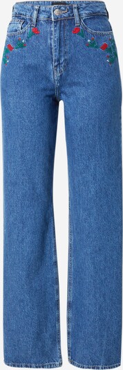 PIECES Jeans 'PCMIRIAM' in Blue denim / Green / Red / White, Item view